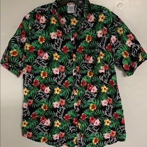 Go F yourself tropical button up shirt
